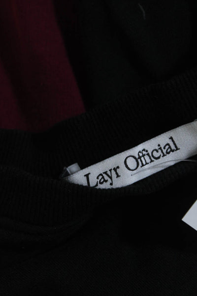 Layr Official Womens Listen Better Embroidered Crew Neck Sweatshirt Black Small