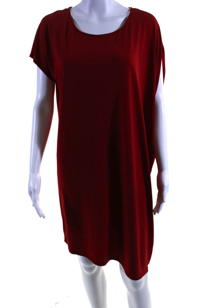 Michael Michael Kors Womens Dolman Sleeve Matte Jersey Shift Dress Red Large