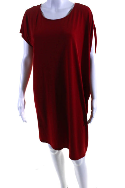 Michael Michael Kors Womens Dolman Sleeve Matte Jersey Shift Dress Red Large