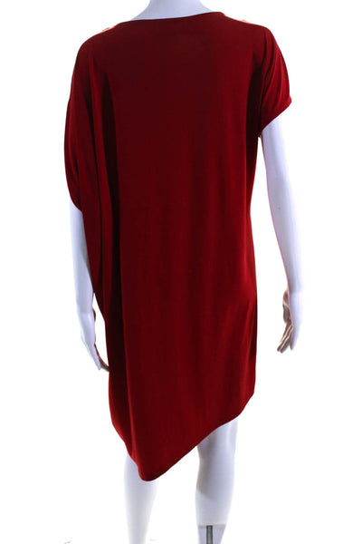 Michael Michael Kors Womens Dolman Sleeve Matte Jersey Shift Dress Red Large