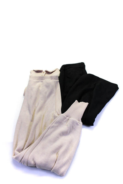 Zara Womens Wide Leg Crop Pants Knit Sweater Sweatpants Set Size Large Lot 3