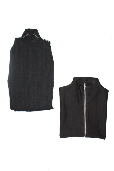 Zara Womens Stretch Mock Neck Long Sleeve Blouse Top Black Size Size S Lot 2