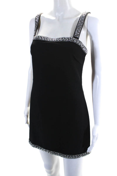 House of Harlow 1960 Womens Black Embellished Sleeveless Mini Dress Size 4