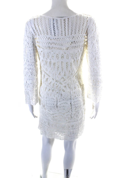 Twelfth Street by Cynthia Vincent Womens Lace Overlay Dress White Size Small