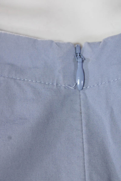 Eileen Fisher Womens Blue V-Neck Sleeveless Pockets A-Line Dress Size L