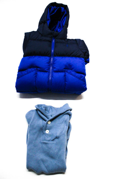 Ralph Lauren Boys Blue Hooded Long Sleeve  Puffer Coat Size 3-6M lot 2