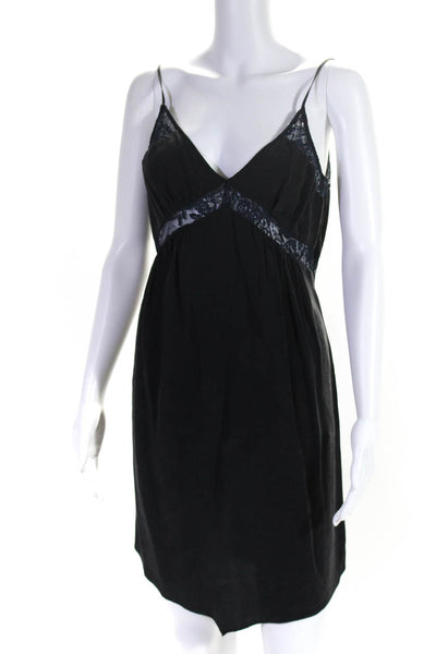 Twelfth Street by Cynthia Vincent Womens Lace Trim Dress Black Size Extra Small