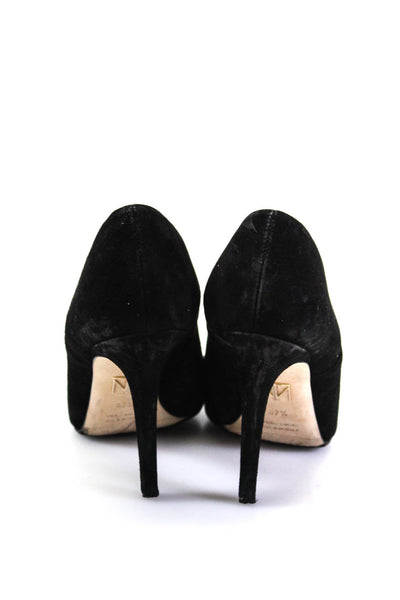 Tamara Mellon Womens Black Suede Pointed Toe Heels Pumps Shoes Size 7.5