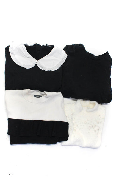 Zara Women's Crewneck Long Sleeves Pullover Sweatshirt Black Size S Lot 4
