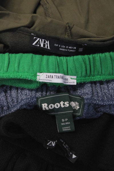 Zara Roots Womens Sweater Sweatpants Shorts Green Black Size Small Lot 4