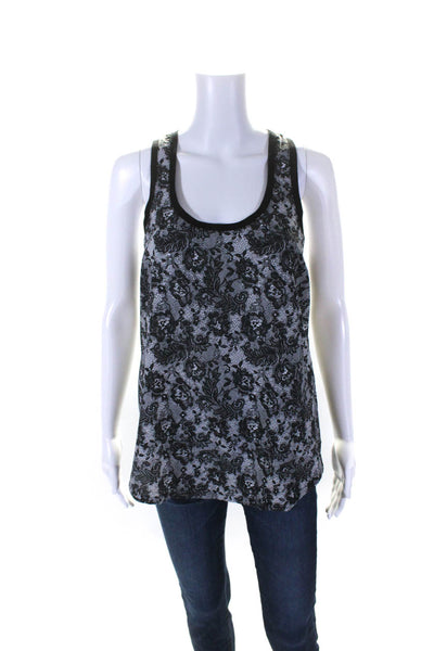 Joie Women's Scoop Neck Racerback Tank Top Blouse Black Size S