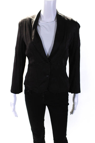 Ghost Womens Dark Brown Two Button Long Sleeve Blazer Size S