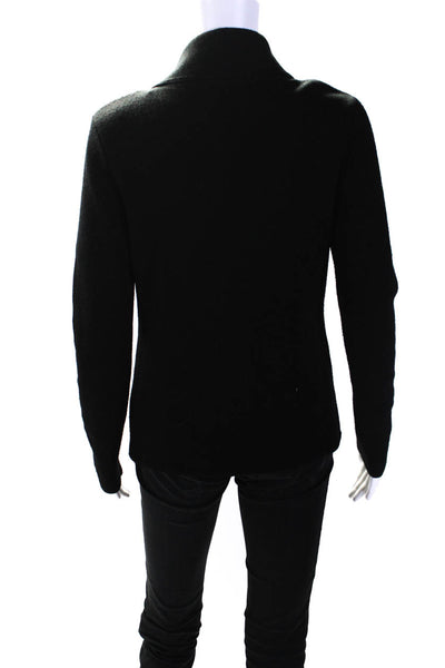 Margaret OLeary Womens Black Wool Long Sleeve Cardigan Blazer Sweater Top Size M