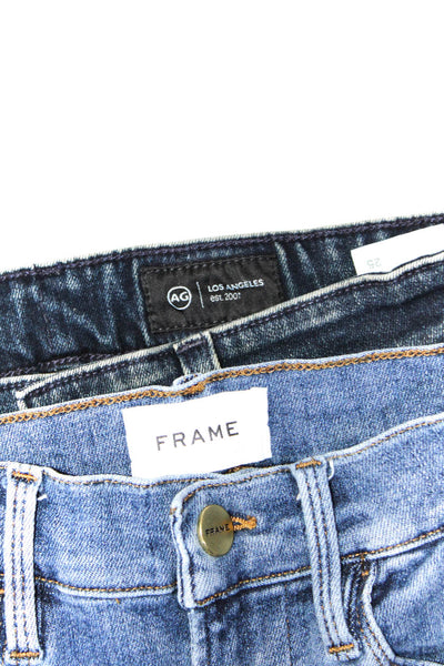 Frame AG Adriano Goldschmied Womens Straight Leg Jeans Blue Size EUR25 Lot 2