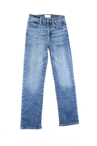 Frame AG Adriano Goldschmied Womens Straight Leg Jeans Blue Size EUR25 Lot 2