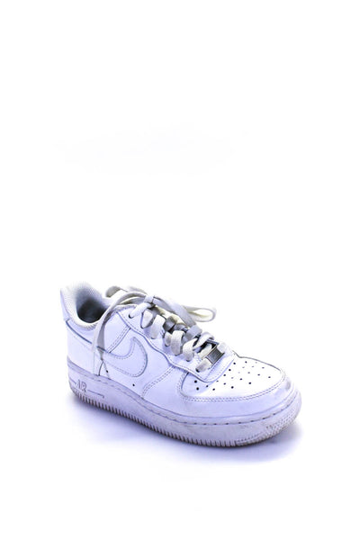 Nike Womens Leather Lace Up Air Force One  Sneakers White Size 6