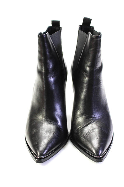ACNE Studios Womens Leather Pointed Toe Jemma Ankle Boots Black Size 10US 40EU