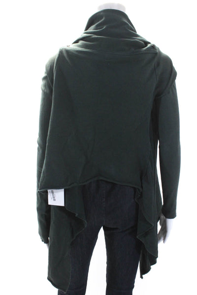 Improvd Womens Long Sleeve Single Button Cardigan Sweater Green Cotton Medium
