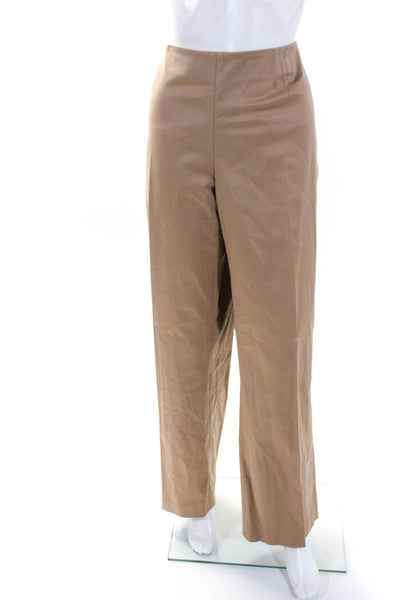 Dana Buchman Womens Side Zip High Rise Pleated Trouser Pants Brown Size 16
