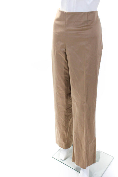 Dana Buchman Womens Side Zip High Rise Pleated Trouser Pants Brown Size 16