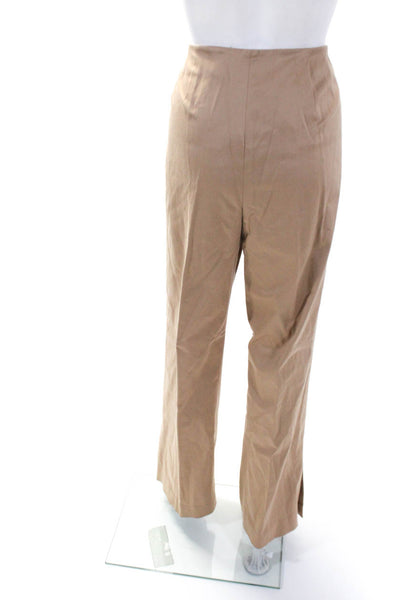 Dana Buchman Womens Side Zip High Rise Pleated Trouser Pants Brown Size 16