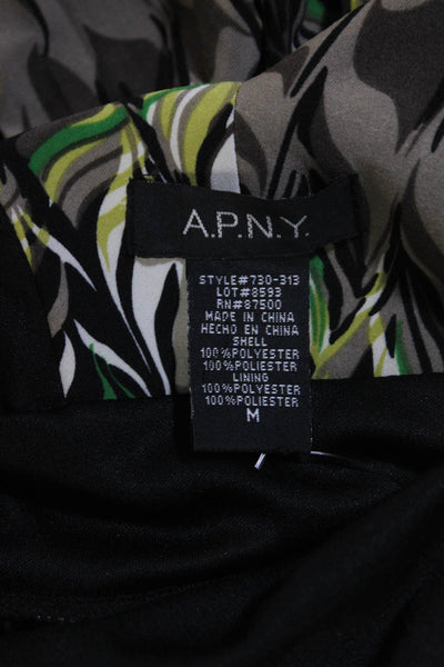 A.P.N.Y. Womens Sleeveless V Neck Abstract Dress Multiclored Size Medium