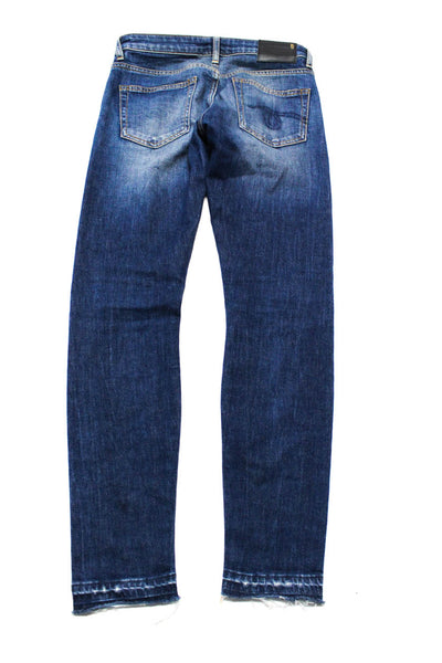 R13 Womens Cotton Denim Five Pocket Low-Rise Skinny Jeans Blue Size 24