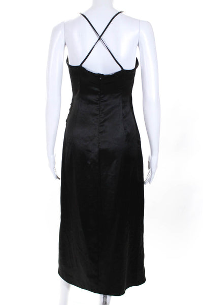 Zara Womens Body Con Sleeveless Maxi Dress Black Size Medium Small Lot 2