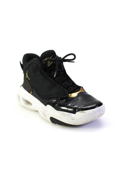 Air Jordan Childrens Boys Max Aura 4 Basketball Sneakers Black Gold Size 3.5