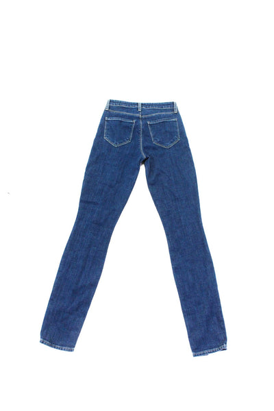 L Agence Womens Zipper Fly High Rise Jyothi Skinny Jeans Blue Denim Size 23