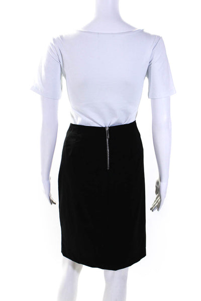 The Row Womens Knee Length Woven Pencil Skirt Black Size 12