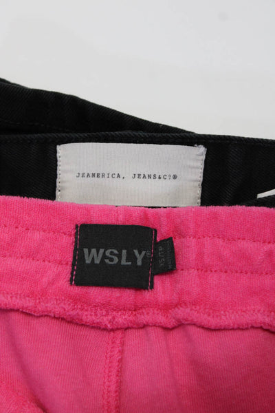 WSLY Jeanerica Womens Shorts Jeans Pink Black Size Extra Small 25 Lot 2