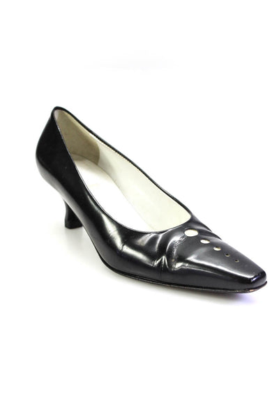 Salvatore Ferragamo Women's Slip-On Kitten Heels Work Wear  Shoe Black Size 6.5