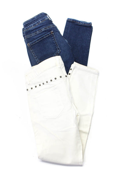 Zara Womens Distressed Five Pocket Low-Rise Skinny Jeans Blue Size 4 6 Lot 2