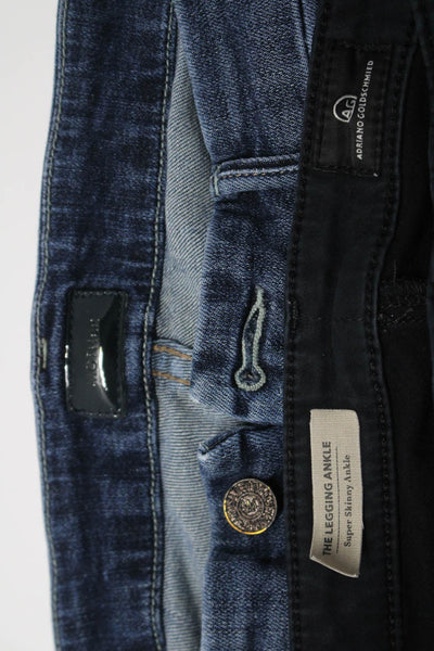 Mother AG Adriano Goldschmied Womens Skinny Jeans Pants Blue Size 28 29 Lot 2