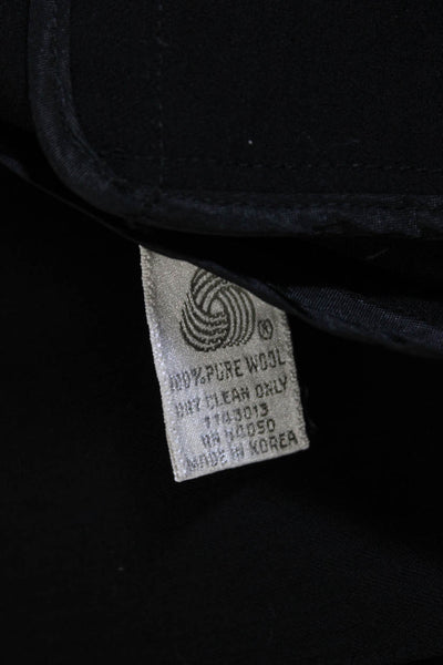 Christian Dior Womens Long Sleeve Single Button Vintage Jacket Black Wool Size 8