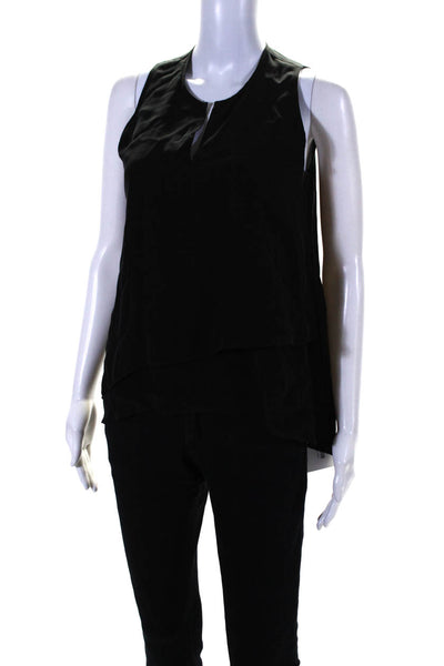 Lola And Sophie Womens Layered Pullover Tank Top Black Size Extra Small