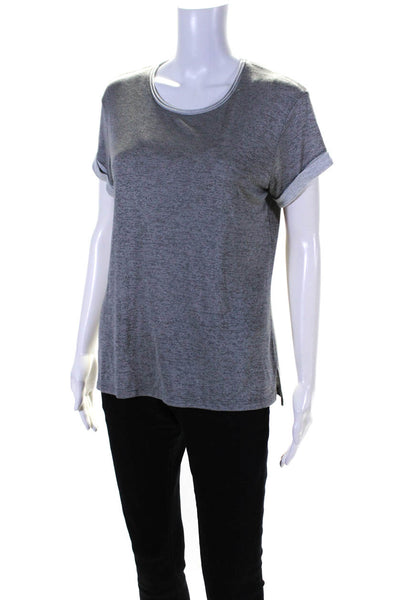 Vince Womens Cuffed Short Sleeve Casual T shirt Gray Size S