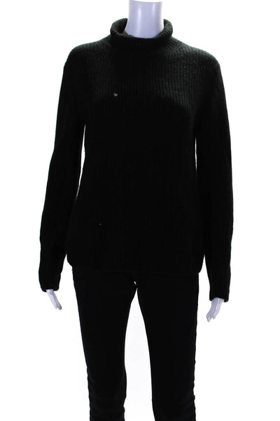 Vince Womens Black Cashmere Mock Neck Long Sleeve Pullover Sweater Top Size M