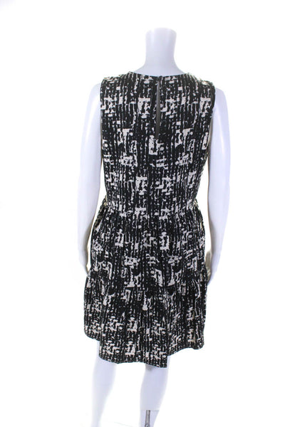 Evereve Women's V-Neck Sleeveless Tiered Flare Mini Dress Black Size S