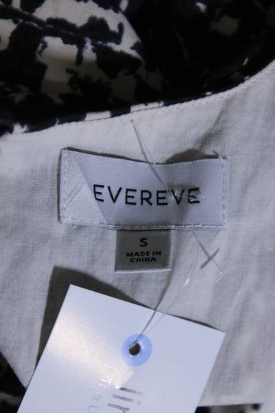 Evereve Women's V-Neck Sleeveless Tiered Flare Mini Dress Black Size S
