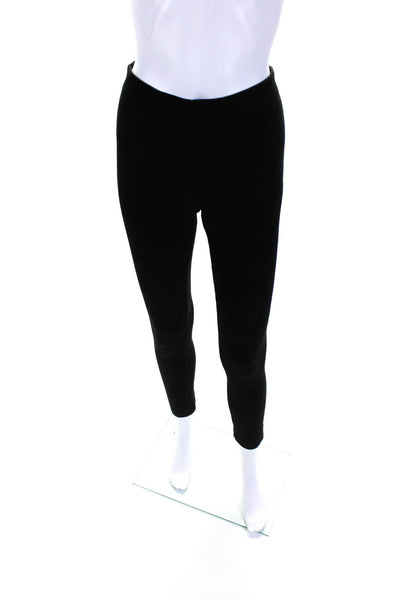 Vince Womens Cotton Elastic Waist Velour Slip-On Fashion Leggings Black Size S