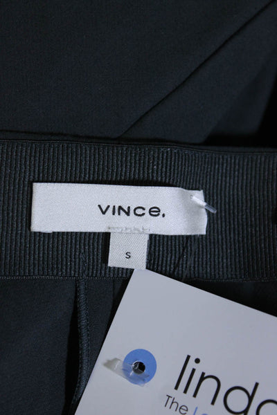 Vince Womens Cotton Side Zipped Darted Straight Leg Dress Pants Gray Size S