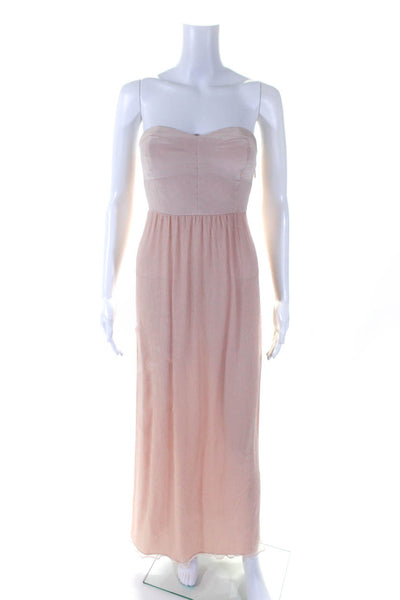 Twelfth Street by Cynthia Vincent Womens Silk Strapless Maxi Dress Pink Size 2