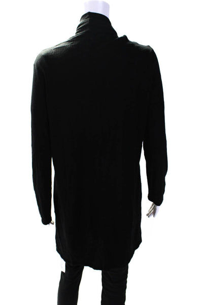 The Row Womens Long Sleeve Open Front Cardigan Sweater Black Size Large