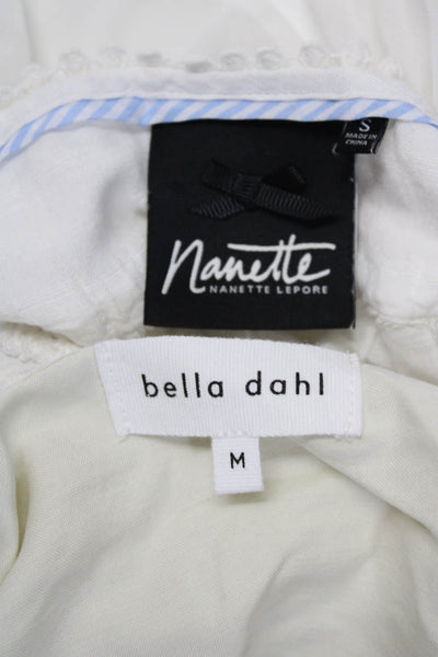 Nanette Lepore Bela Dahl Womens Blouses White Size Small Medium Lot 2