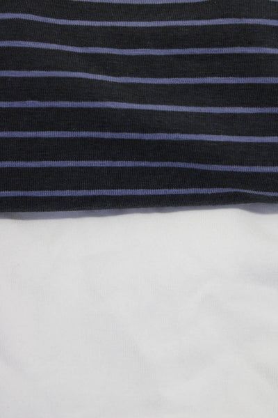 Lululemon Theory Womens Stripe Turtleneck Short Sleeve T Shirt Sz 10 Large Lot 2