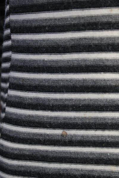 Prada Womens Wool Long Sleeve Striped Turtleneck Top Gray Size 38