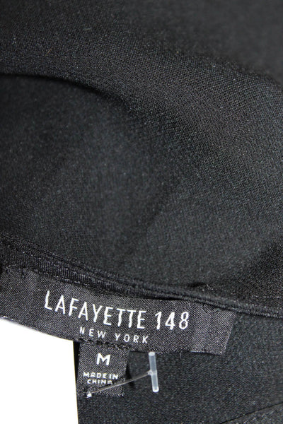 Lafayette 148 New York Womens Silk Round Neck Sleeveless Blouse Black Size M