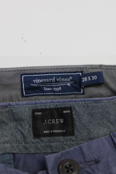 J Crew Vineyard Vines Mens Cotton Buttoned Shorts Pants Blue Size 28 29 Lot 2
